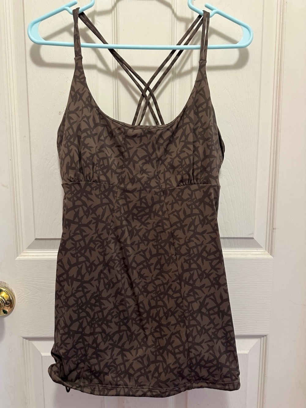 Patagonia Brown Printed Strappy Women’s Tank Top w/ shelf bra - Size M